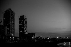 Matin sur la plage de Barceloneta