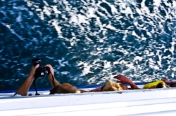 Touristes sur un bateau